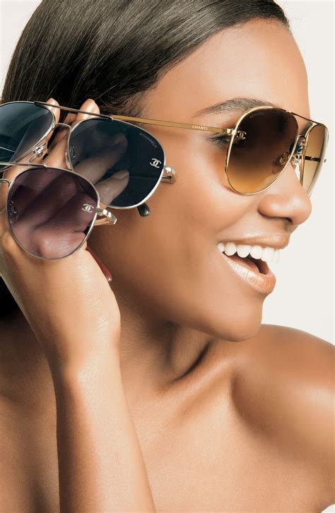 nordstrom chanel aviator sunglasses|cool aviator sunglasses for women.